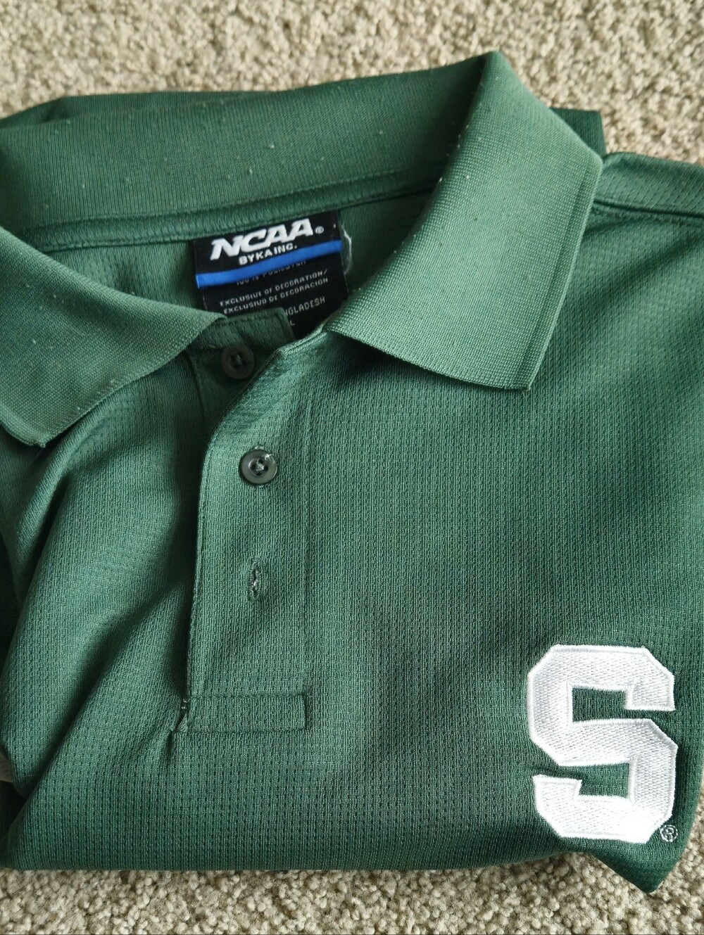 Mens Michigan Spartans/MSU Short Sleeve Jersey. Size L.